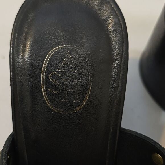 Ash Black Heeled Mules Sandals Size 8 EUR 39 - Picture 3 of 9